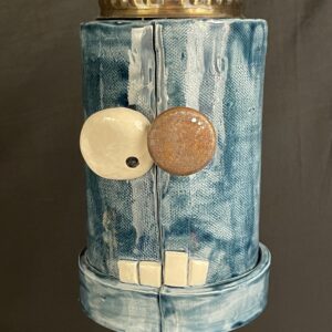 Denim Blue Pendant-Style Lampshade